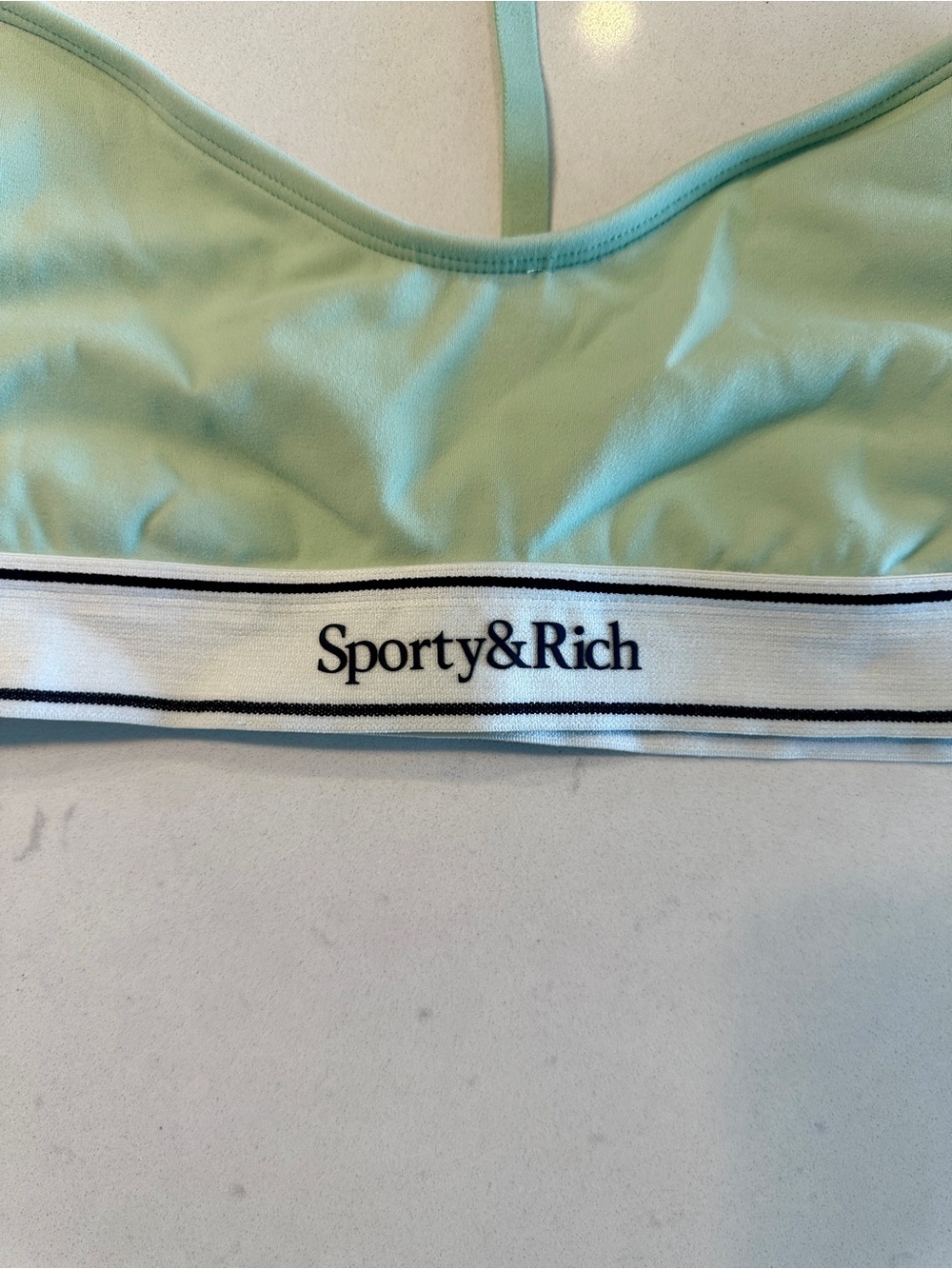 SPORTY & RICH SERIF LOGO SPORTS BRALETTE - Picture 3 of 4